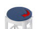 Round Height Adjustable Swivel Rotating Shower Bath Stool Seat Padded top