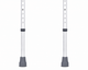 Double Adjustable Pair of Crutches with PVC Handle Extra Long