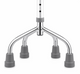Height Adjustable Tetrapod (Small Base) Quad Cane Walking Stick for added Stability