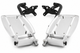 Pair of Black Durable NHS Wheelchair Footrests Leg Rests Hangers Complete