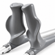 Coopers Pair of Medium Elbow Double Adjustment Crutches with Comfy Ergo Grip Handles