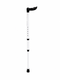 Visually Impaired/Blind Ergo Grip White Walking Stick Medium (Left Hand)
