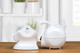 All White Uccello Electric Kettle The Easy Pour Safe Senior / Disability Tipping Kettle
