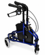 Lightweight Blue Folding Aluminium Tri-Walker with Vinyl Bag