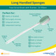 Long Handled Foot Scrub Brush With Pumice Stone