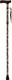 Black Floral Folding Height Adjustable Walking Stick Cane with Strap