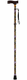 Black Floral Folding Height Adjustable Walking Stick Cane with Strap