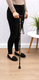 Black Floral Folding Height Adjustable Walking Stick Cane with Strap