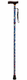 Blue Floral Folding Height Adjustable Walking Stick Cane with Strap