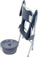 Lightweight Folding Dovedale Commode with Padded Backrest and Seat