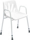 NRS Healthcare Shower Chair with Arms Comfortable Sturdy Height Adjustable