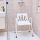 NRS Healthcare Shower Chair with Arms Comfortable Sturdy Height Adjustable