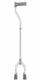 Quad Cane Small Base Swan Neck Walking Aid Height Adjustable