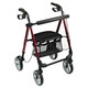 NRS Healthcare 4 Wheel Lightweight Dark Red Rollator 6kg (13 lbs).