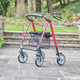 NRS Healthcare 4 Wheel Lightweight Dark Red Rollator 6kg (13 lbs).