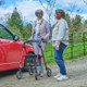 NRS Healthcare 4 Wheel Lightweight Dark Red Rollator 6kg (13 lbs).