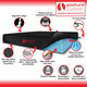 Pyratex Wheelchair Cushion 18"/18"/3" With AirTech Cover & Coccyx Cut Out