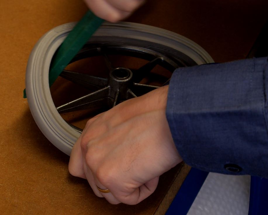 How to Fit Solid Wheelchair Castor Tyres Forest Mobility