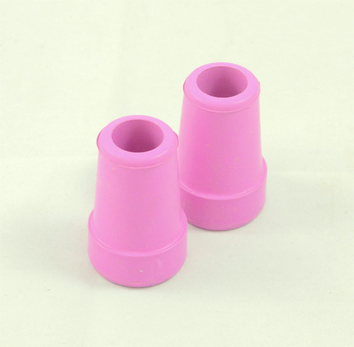 2 of Pink 19mm Replacement Ferrule Tips for Crutches Walking Sticks and ...