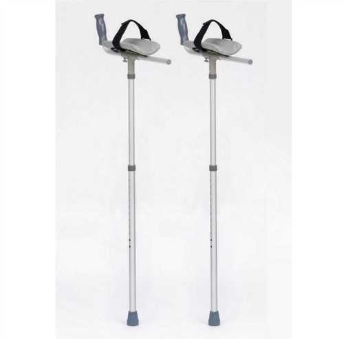 Pair of Padded Forearm Platform Trough Height Adjustable Crutches for ...
