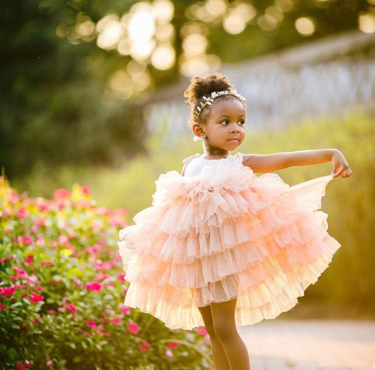 champagne flower girl dresses