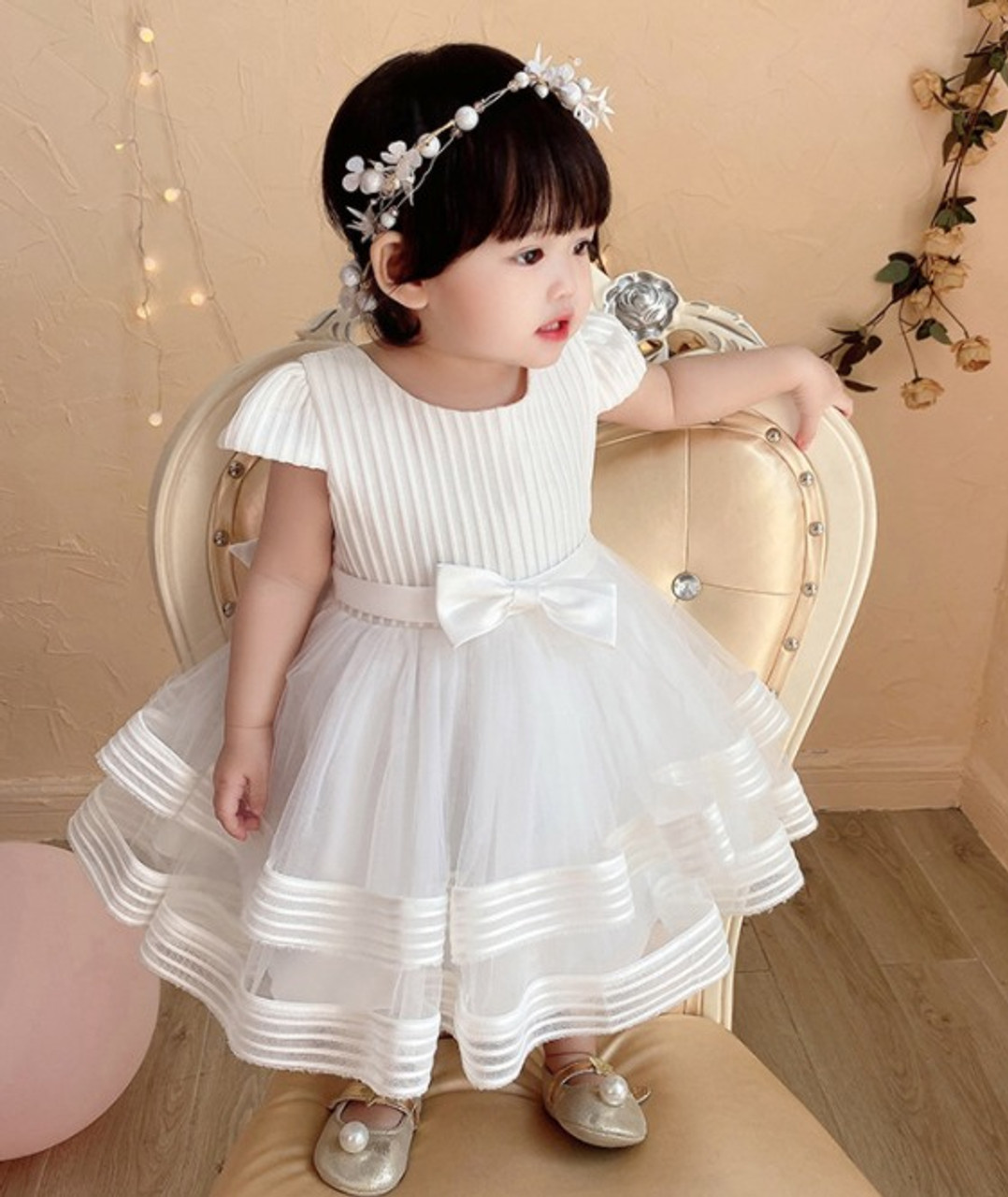 Purely Simple White Tutu Dress by YourSparkleBox