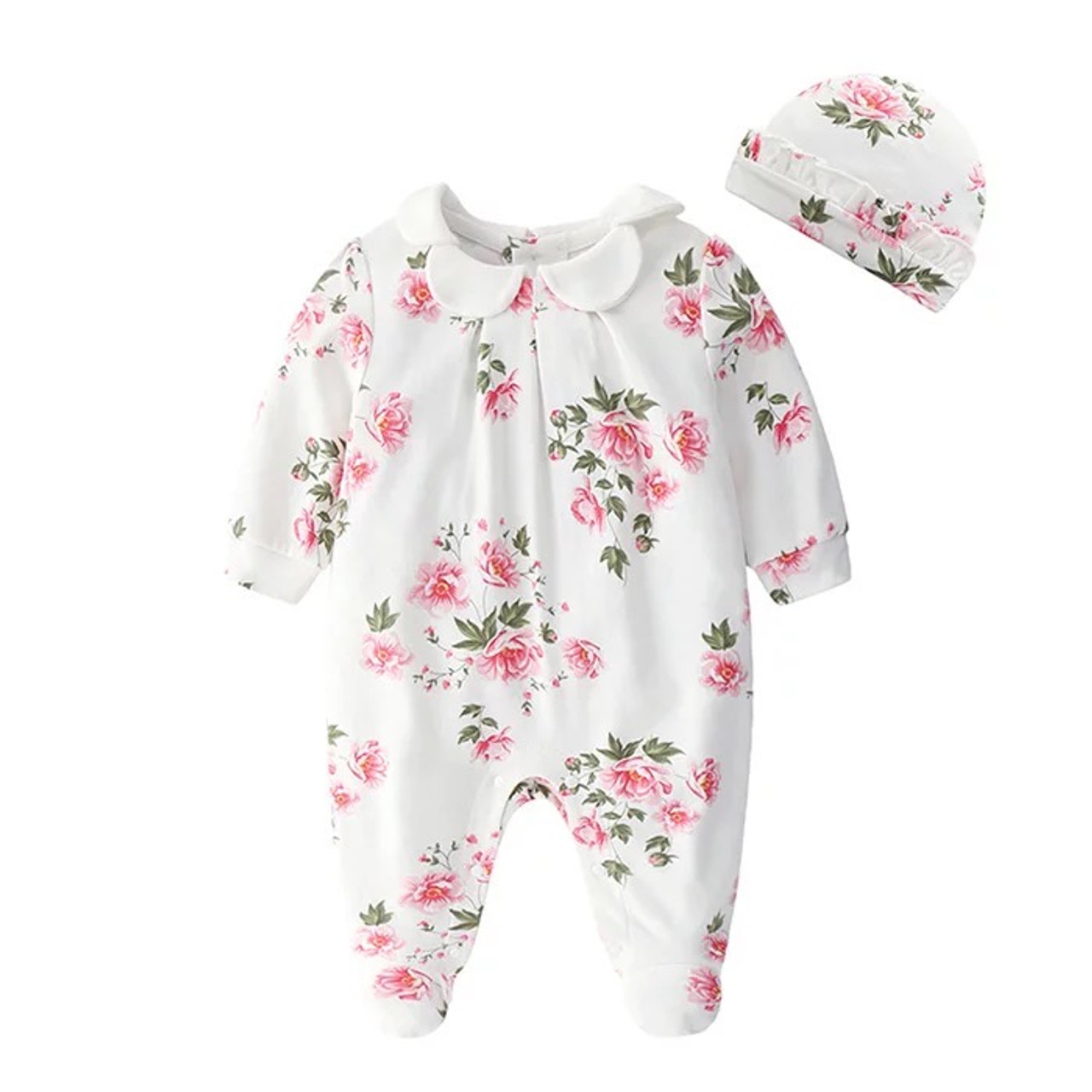 Kennedy Footie Romper with Hat