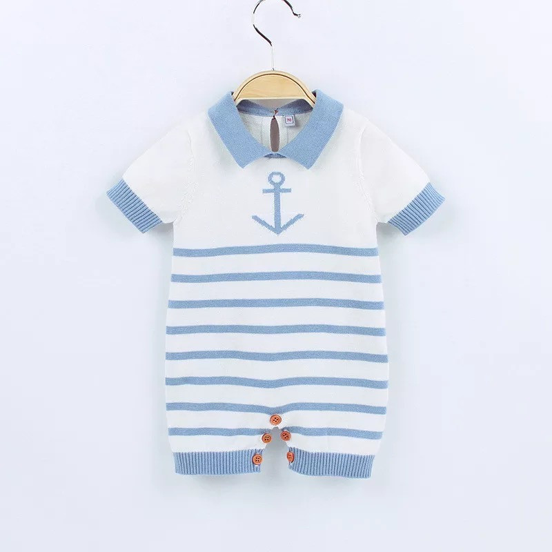 baby boy knitted romper