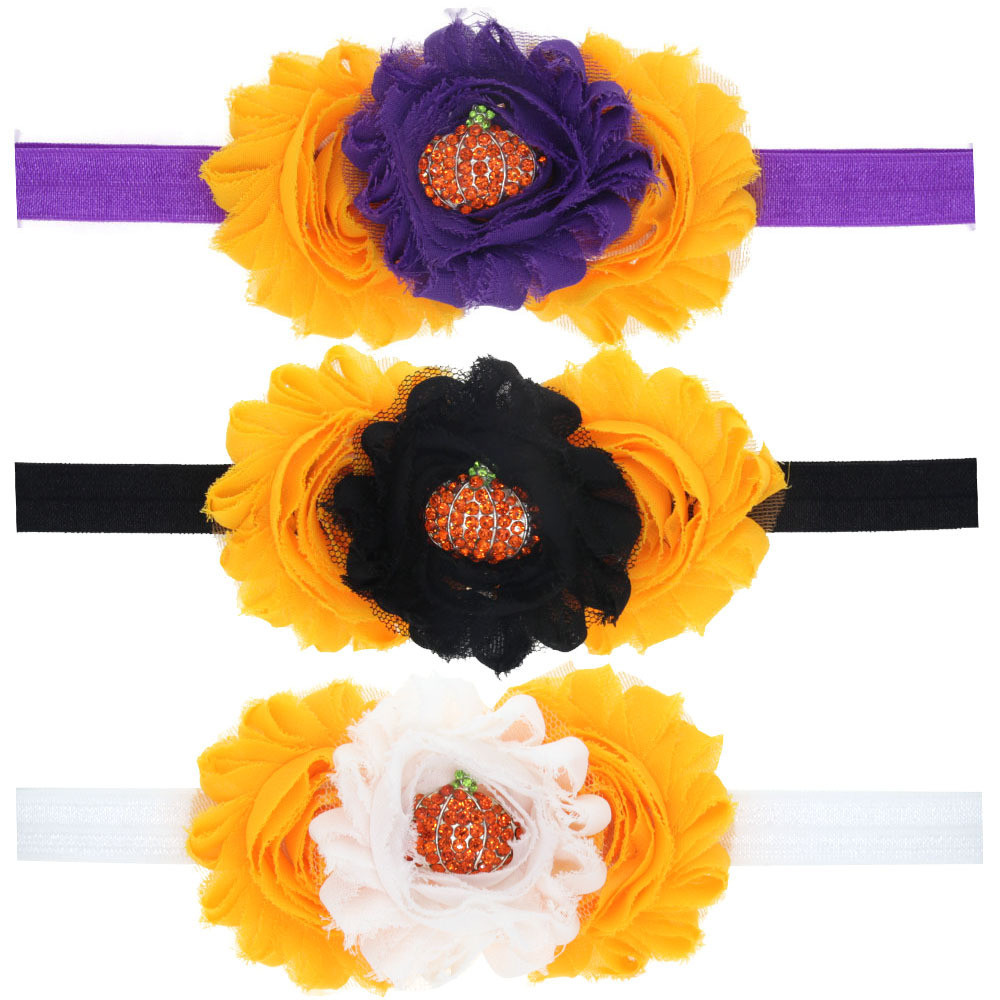 Baby Girls Pumpkin Gem Halloween Headband