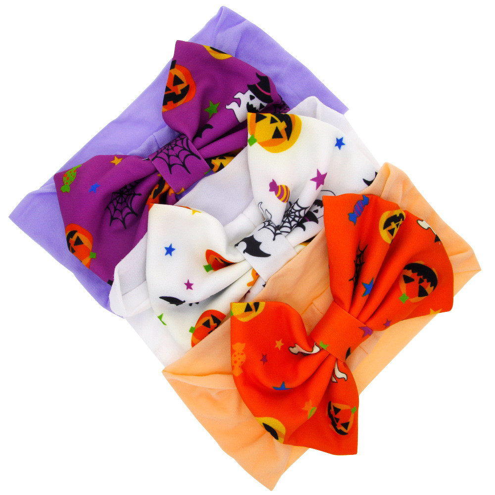 Baby Girl Halloween Pumpkin Headwrap Headband