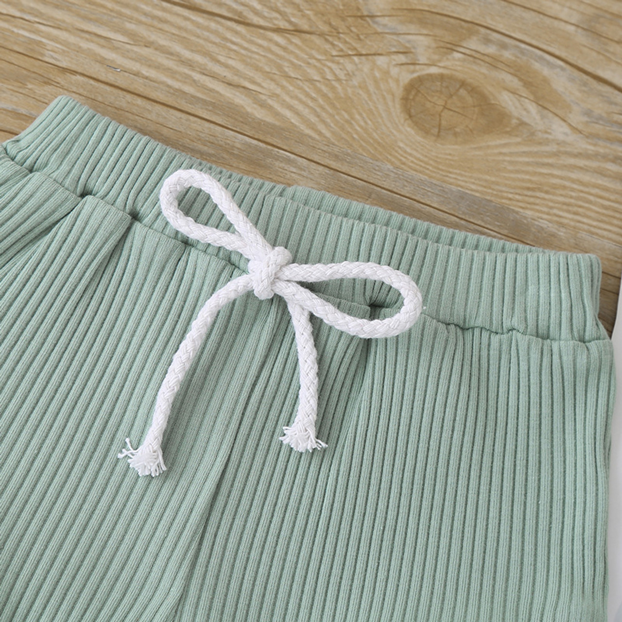 Rowen Seafoam Ribbed Top and Shorts