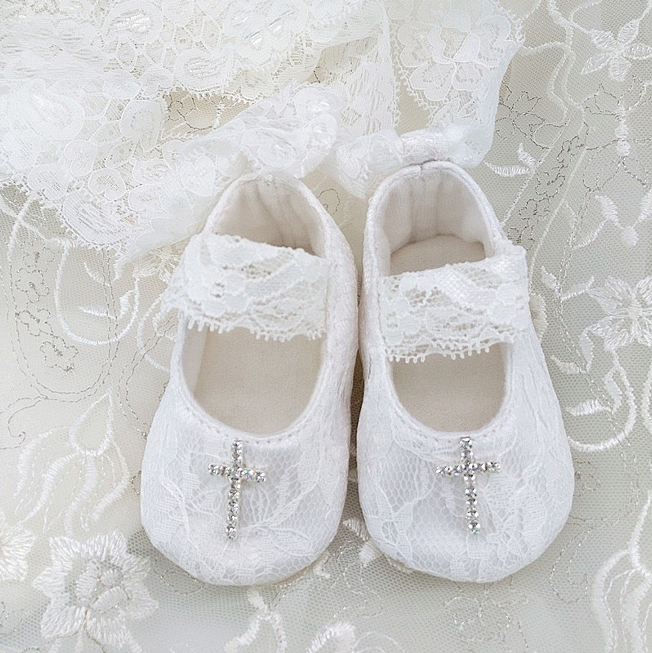 White baby shoes for clearance baptism