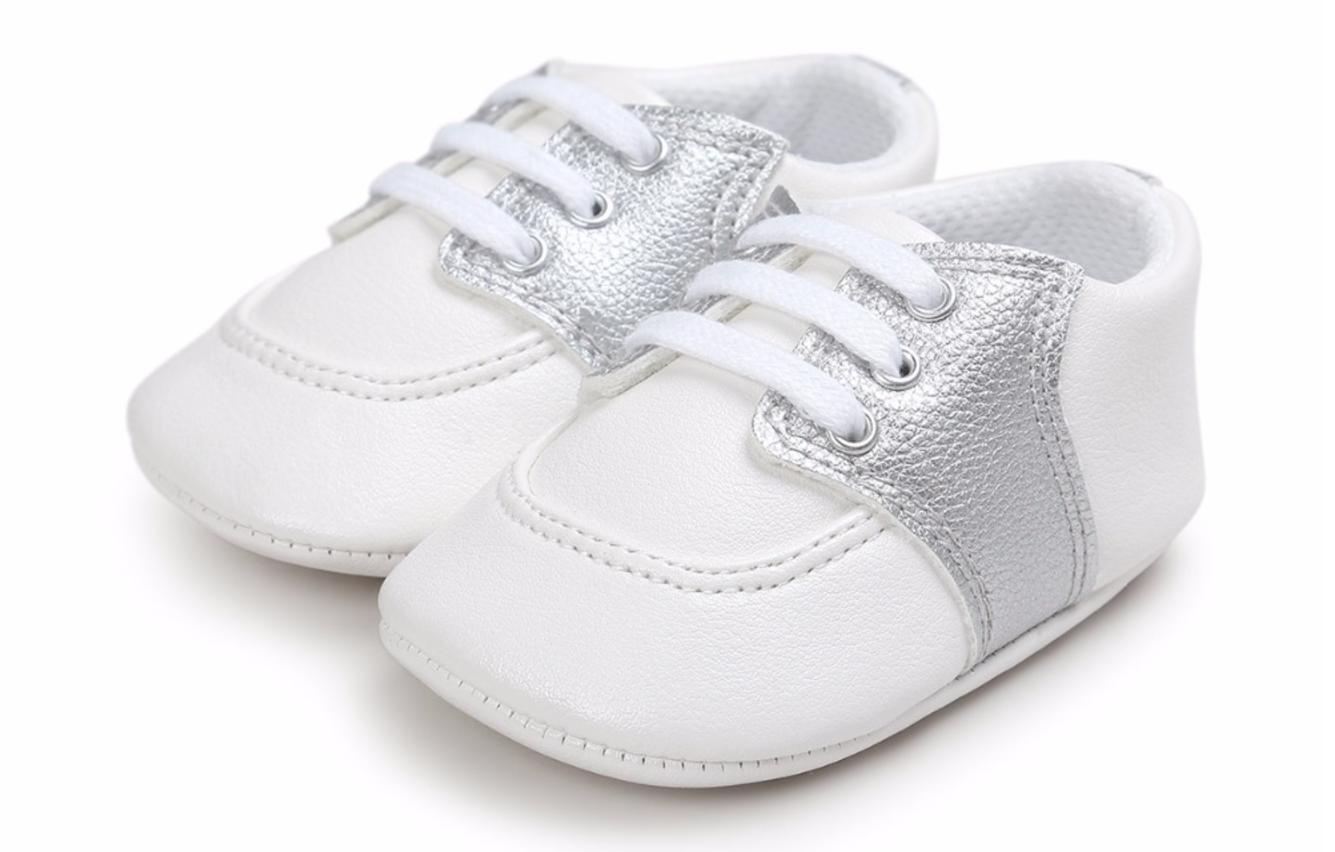 Baby Tan and White Saddle Shoes