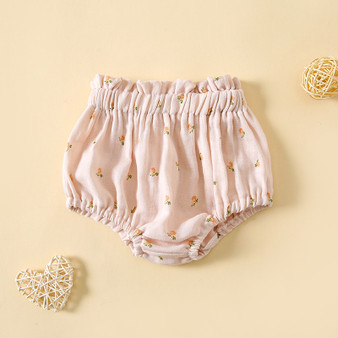 baby girls pink floral bloomers