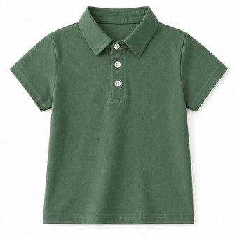 boys green polo shirt