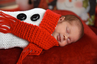 winter snowman baby crochet photo prop