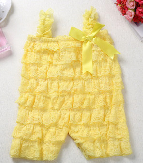 baby girls ruffle frill romper yellow cake smash