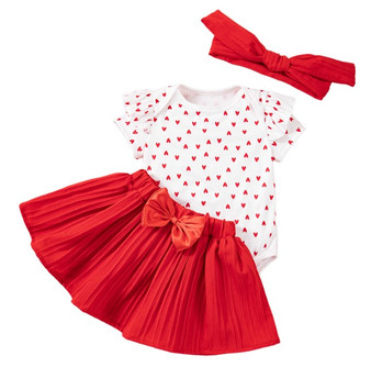 baby girls valentine's day outfit set