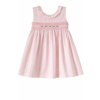 baby girls floral sleeveless smocked dress