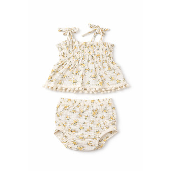 baby toddler girls smocked outfit set spring