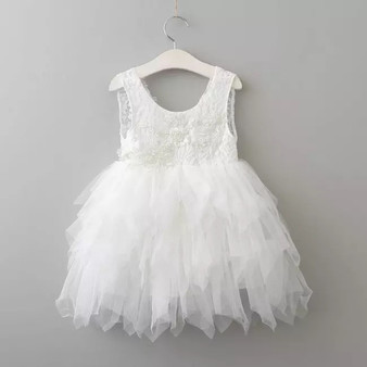 White baby flower girl dress