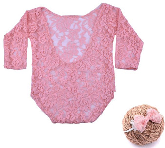 baby lace romper and headband set