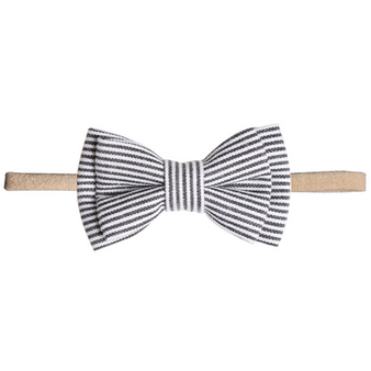 baby toddler newborn black and white striped bow