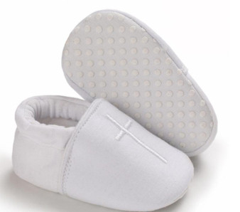 Luke Matte Silver Cross  Baby Boy Baptism & Christening Shoes