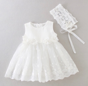 baby baptism dress with shawl