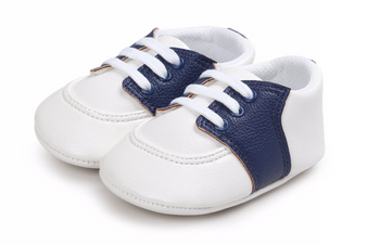 navy and white saddle shoes baby