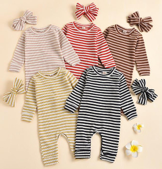 baby girl striped romper