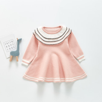 baby girls pink sweater dress