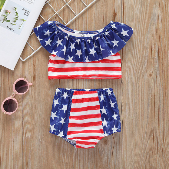 girls patriotic swimsuit