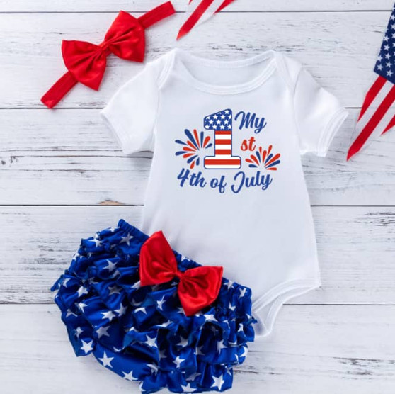 baby girls first fourth of july set